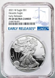 (Type 1) Proof-69 NGC/PCGS 2021-W Silver American Eagle