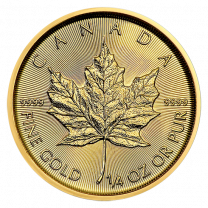 1/4-oz. | 2022 Gold Canadian Maple Leaf Coins | Obverse