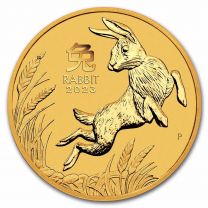 1-oz. 2023 Australian Gold Year of the Rabbit