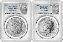 2023 Morgan & Peace Silver Dollar  |
 Two-Coin Set | Obverse