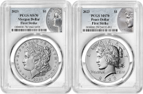 2023 Morgan & Peace Silver Dollar  |
 Two-Coin Set | Obverse