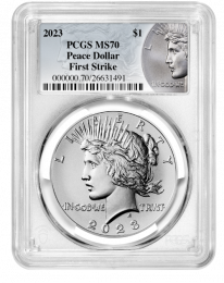 2021 Peace Silver Dollar PCGS MS-70 First Strike - Obverse