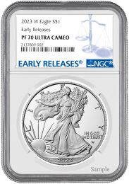 Type 2) Proof-70 NGC 2021-W Silver American Eagle - Reverse