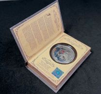 2020 2-oz Niue Silver “Fáfnir – The Norse Dragon” Antiqued Coin (Fantasy Book Presentation)