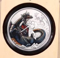 2020 2-oz Niue Silver “Fáfnir The Norse Dragon” Antiqued Coin (Fantasy Book Presentation)
