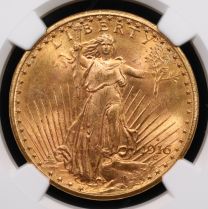 1916-S $20 St. Gaudens Double Eagle NGC MS-65+