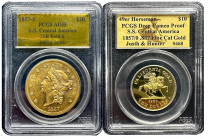 1857 2 Coin Boxed Set | $20 Lib SSCA | $10 Horseman