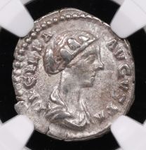 AD 164-182/3 Lucilla Silver Denarius NGC Choice VF Obverse