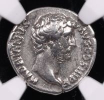 Roman Empire Hadrian AR Denarius AD 117-138 NGC VF