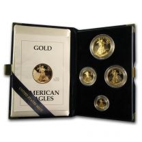 4-Coin Proof Gold Am. Eagle Sets (back-dates)