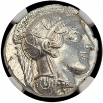 Attica Athens | Silver Owl | Tetradrachm | Ch-AU 5x3 | Obverse