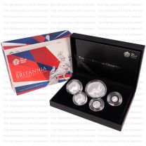2013 Britannia Five-Coin Silver Proof Set – Case