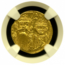 Constans II & Constant IV Gold Solidus - Obverse