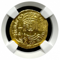 Maur. Tiberius | Gold Solidus | Mint State 3x4 | Obverse