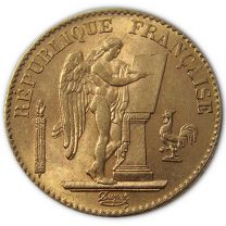 French 20 Franc Angel 1871-1898 - Obverse