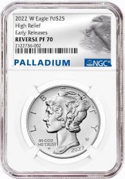2019-W American Eagle Palladium Reverse Proof NGC 70