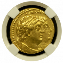 Ptolemy II | Gold Octodrachm | Ch VF 5x3 | Obverse