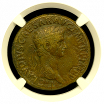 Claudius Bronze Sestertius Choice | NGC | Very Fine | Obverse