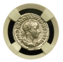 Roman Gordian III | Silver Denarius | NGC XF | Obverse
