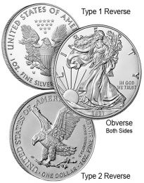 2021 Type 1 & Type 2 Silver Eagle | Both Types