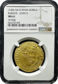 1406 Spanish Dobla | John II  | NGC MS 61 