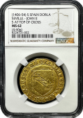 1406-54 Spanish Dobla| Seville | John II  | NGC MS 62 