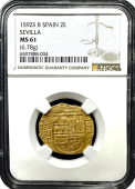1592 | Seville, Spain | 2 Escudo | NGC MS-61