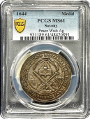 1644 | Saxony | Medal | PCGS MS-61