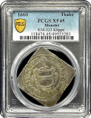 1660 | Munster| Thaler | Klippe | PCGS XF-45