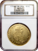  1759 | Mexico | 8 Escudo | NGC AU-50