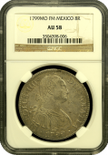 1799 Mexico 8 Reale | NGC | About Uncirculated 58