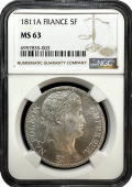 1811| Paris, France | 5 Francs | NGC | MS-63