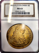 1812 | Colombia | 8 Escudo | MS-63