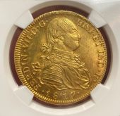 1817/8 Chilean 8 Escudo NGC Mint State 62