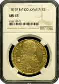 1819 Colombia 8 Escudo | NGC | MS-63