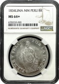 1834 Lima Peru | 8R | NGC | MS-64+