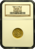 1846-O $2.5 Liberty | NGC  MS 61