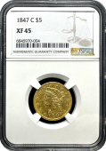 1847-C | $5 Liberty Gold | NGC | XF45