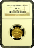1848 Mexican Escudo | NGC AU 55