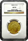 1848-O | 10 Liberty | PCGS | AU-55