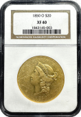 1850 O | $20 Liberty Gold | XF-40