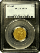 1854-O $3 Gold Princess | XF 45 