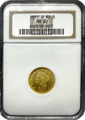 1857-O | 2.5 Liberty | PCGS | MS-62