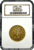 1858-P | $10 Liberty Head Gold | NGC | AU50