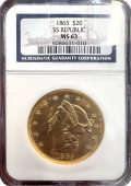1865 | S.S. Republic | Gold Liberty | MS-63