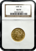 1868-P | $5 Liberty Gold | NGC | AU-55