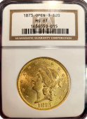 1873 | $20 Liberty Head | Open 3 | MS-61