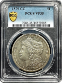 1879 | CC Morgan Silver Dollar | PCGS VF-35