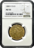 1880-O | $10 Liberty Gold | NGC | AU53