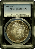 1882 | CC Morgan Silver Dollar | PCGS MS-64 DMPL
